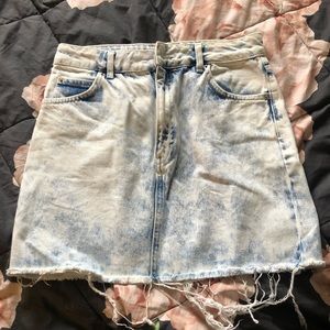 Acid wash skirt